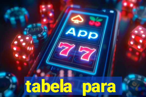tabela para misturar cores